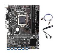 Tweovnai Carte MèRe MinièRe B250C BTC 12 USB3.0 vers PCIE + Câble de Commutation + Câble SATA LGA1151 DDR4 RAM SATA3.0 + MSATA + VGA ETH Mineur Kit