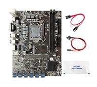 Tweovnai Carte MèRe MinièRe B250C BTC + Graisse Thermique + Câble de Commutation + Câble SATA 12XPCIE vers USB3.0 Emplacement GPU LGA1151 pour Mineur ETH