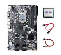 Tweovnai Carte MèRe MinièRe B75 12 PCIE ETH + CPU G530 + Câble SATA + Câble de Commutation LGA1155 MSATA DDR3 B75 BTC Mineur Carte MèRe