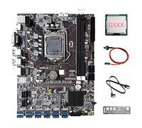 Tweovnai Carte MèRe MinièRe B75 12USB BTC + Processeur G5XX + Câble SATA + Câble de Commutation + DéFlecteur 12XUSB3.0 Carte MèRe B75 ETH Miner