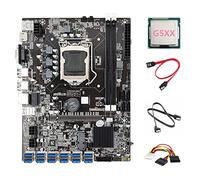 Tweovnai Carte MèRe MinièRe B75 12USB ETH + CPU G5XX + Câble 2XSATA + Câble 4PIN vers SATA 12USB3.0 Carte MèRe B75 USB ETH Mineur