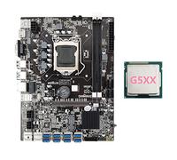 Tweovnai Carte MèRe MinièRe B75 BTC + G5XX CPU LGA1155 8XPCIE vers USB3.0 Adaptateur DDR3 MSATA B75 USB ETH Miner Carte MèRe