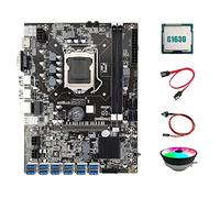 Tweovnai Carte MèRe MinièRe B75 ETH 12 PCIE vers USB3.0 + Processeur G1630 + Câble de Commutation + Câble SATA + Ventilateur RVB LGA1155 DDR3 B75 Carte MèRe USB