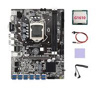 Tweovnai Carte MèRe MinièRe B75 ETH 12XUSB + Processeur G1610 + Câble SATA + Câble de Commutation + Tampon Thermique Carte MèRe MinièRe B75 USB BTC