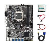 Tweovnai Carte MèRe MinièRe B75 ETH 8XPCIE vers USB + CPU G1630 + Câble HD vers VGA + Câble SATA + Câble de Commutation LGA1155 B75 Carte MèRe USB