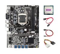 Tweovnai Carte MèRe MinièRe B75 ETH 8XPCIE vers USB + CPU G550 + Câble IDE 4PIN vers SATA + Câble SATA + Câble de Commutation Carte MèRe LGA1155 B75