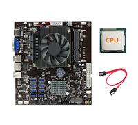 Tweovnai Carte MèRe MinièRe B75 ETH + CPU + Ventilateur + Câble SATA 8 USB3.0 vers PCIE X1 Prise en Charge DDR3L SODIMM RAM MSATA ETH Miner Carte MèRe
