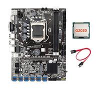 Tweovnai Carte MèRe MinièRe B75 USB ETH + CPU G2020 + Câble SATA 12XPCIE vers USB3.0 DDR3 MSATA LGA1155 B75 BTC Mineur Carte MèRe