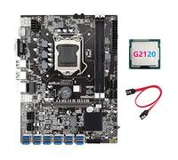 Tweovnai Carte MèRe MinièRe B75 USB ETH + CPU G2120 + Câble SATA 12XPCIE vers USB3.0 DDR3 MSATA LGA1155 B75 BTC Mineure Carte MèRe