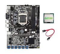 Tweovnai Carte MèRe MinièRe B75 USB ETH + CPU G21XX + Câble SATA 12XPCIE vers USB3.0 DDR3 MSATA LGA1155 B75 BTC Carte MèRe Mineure