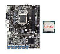 Tweovnai Carte MèRe MinièRe B75 USB ETH + G2140 12XPCIE vers USB3.0 DDR3 MSATA LGA1155 B75 BTC Mineur Carte MèRe