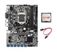 Tweovnai Carte MèRe MinièRe B75 USB ETH + G2140 CPU + Câble SATA 12XPCIE vers USB3.0 DDR3 MSATA LGA1155 B75 BTC Mineure Carte MèRe
