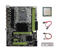Tweovnai Carte MèRe X58 LGA1366 Carte MèRe D'Ordinateur Prend en Charge la MéMoire DDR3 ECC avec CPU X5650 + Câble SATA + Câble de Commutation