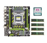 Tweovnai Carte MèRe X79 + E5 2630 CPU + 4X4GB DDR3 1600Mhz REG ECC RAM de MéMoire LGA 2011 M.2 NVME Carte MèRe