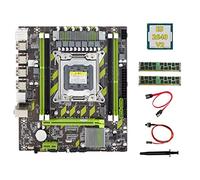 Tweovnai Carte MèRe X79 + E5 2640 V2 CPU + 2X4 Go DDR3 1600 MHz REG ECC MéMoire RAM + Câble SATA + Câble de Commutation + Graisse Thermique M.2 NVME