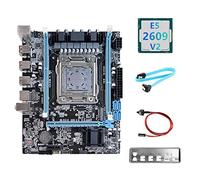 Tweovnai Carte MèRe X79 V389 + E5 2609 V2 CPU + Câble SATA + Câble de Commutation + DéFlecteur NVME LGA2011 Carte RéSeau Gigabit pour PUBG