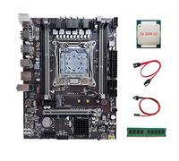 Tweovnai Carte MèRe X99 LGA2011-3 Carte MèRe D'Ordinateur avec E5-2609 V3 CPU + DDR4 4G 2666 MHz RAM + Câble SATA + Câble de Commutation