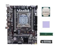 Tweovnai Carte MèRe X99 LGA2011-3 Carte MèRe D'Ordinateur avec E5 2620 V3 CPU + M.2 SSD 128G + DDR4 4 Go 2666 MHz RAM + Coussin Thermique