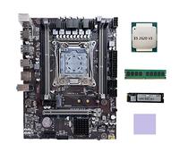 Tweovnai Carte MèRe X99 LGA2011-3 Carte MèRe D'Ordinateur avec E5 2620 V3 CPU + M.2 SSD 128G + DDR4 4 Go 2133 MHz RAM + Coussin Thermique