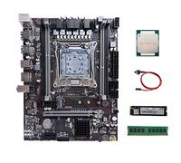Tweovnai Carte MèRe X99 LGA2011-3 Carte MèRe D'Ordinateur avec E5 2650 V3 CPU + M.2 NVME SSD 128G + DDR4 4 Go 2133 MHz RAM + Câble de Commutation