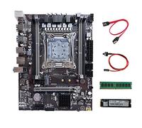 Tweovnai Carte MèRe X99 LGA2011-3 Carte MèRe D'Ordinateur avec SSD M.2 128G + DDR4 4G 2133 MHz RAM + Câble SATA + Câble de Commutation