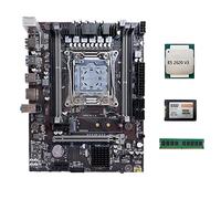 Tweovnai Carte MèRe X99 LGA2011-3 Prise en Charge de la Carte MèRe D'Ordinateur DDR4 ECC RAM + E5 2620 V3 CPU + SATA3 SSD 128G + DDR4 4 Go 2133 MHz RAM