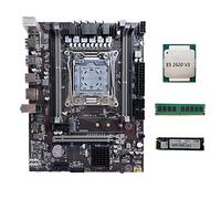 Tweovnai Carte MèRe X99 LGA2011-3 Prise en Charge de la Carte MèRe D'Ordinateur DDR4 RAM avec E5 2620 V3 CPU + DDR4 4 Go 2133 MHz RAM + M.2 SSD 128G
