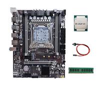 Tweovnai Carte MèRe X99 LGA2011-3 Prise en Charge de la Carte MèRe D'Ordinateur RAM DDR4 avec CPU E5 2620 V3 + DDR4 4 Go 2666 MHz RAM + Câble de Commutation