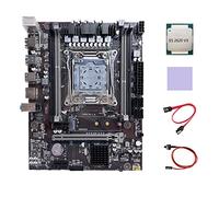 Tweovnai Carte MèRe X99 LGA2011-3 Prise en Charge de la Carte MèRe D'Ordinateur RAM DDR4 avec Processeur E5 2620 V3 + Câble SATA + Câble de Commutation + Tampon Thermique