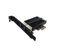 Tweovnai Carte RéSeau RTL8125B Double Port 2.5G PCI-E Serveur de Carte RéSeau Filaire Double Port IntéGré 2500 Mbps pour PC