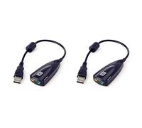 Tweovnai Carte Son USB Externe 7.1 Adaptateur 5HV2 USB vers Prise 3.5Mm Son 3D Casque Audio AntimagnéTique Microphone pour Ordinateur