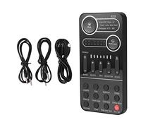 Tweovnai Changeur de à Effets Audio Multiples Portable Bluetooth Carte de Changement de Son en Direct TéLéPhone PC Tablette Haut-Parleur Dispositif