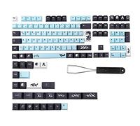 Tweovnai Colorant Subbed Mizu Keycap de ISO Layout PBT Germany Keycaps pour MX Switch de MéCanique Cherry Profile Key Cap