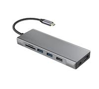 Tweovnai HUB USB C 8 en 1 4K 30Hz vers HD + BoîTier de Disque Dur M.2 + USB3.0X2 + USB2.0 + PD100W + Station D' pour Carte SD/TF