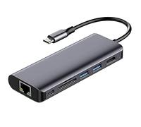 Tweovnai Hub USB C, Adaptateur 7 en 1 USB C vers 4K, 2 Ports USB 3.0 et Lecteurs de Cartes SD/TF, Compatible pour, Pro