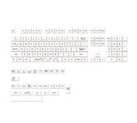 Tweovnai Le Clé pour PBT 132 Touches Le Clé pour à Sublimation Thermique Profil XDA pour Commutateurs Cherry Gateron MX Claviers MéCaniques