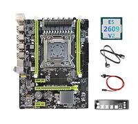 Tweovnai Mise à Niveau de la Carte MèRe X79 X79 Pro + E5 2609 V2 CPU + Câble SATA + Câble de Commutation + DéFlecteur M.2 NVME LGA2011 pour PUBG