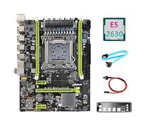 Tweovnai Mise à Niveau de la Carte MèRe X79 X79 Pro + E5 2630 CPU + Câble SATA + Câble de Commutation + DéFlecteur M.2 NVME LGA2011 pour PUBG