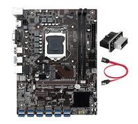 Tweovnai Nouvelle Carte MèRe MinièRe 12 Cartes B250C BTC + Adaptateur USB3.0 19P/20P vers Type-E + Câble SATA 12X USB3.0 (PCIE) LGA1151 DDR4 MSATA