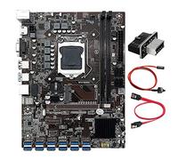 Tweovnai Nouvelle Version 12 Carte B250C BTC Mining Carte MèRe + Adaptateur USB3.0 + Ligne SATA + Ligne de Commutation 12 USB3.0 (PCIE) LGA1151 DDR4 MSATA