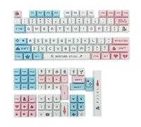 Tweovnai PBT Keycap 125 Key XDA Capuchon de Clé Anglais Personnalisé à Profil éLevé pour MéCanique de pour Commutateur Cherry MX