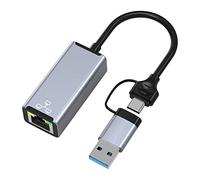Tweovnai USB 1000 Mbps Carte RéSeau Externe sans Lecteur USB vers Carte RéSeau RJ45 pour Ordinateur Portable de Bureau TéLéPhone Mobile