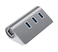 Tweovnai USB3.0 HUB 3-Port USB + Gigabit Ethernet Port 5Gbps Hub Station d'accueil pour Ordinateurs de Bureau et Ordinateurs Portables