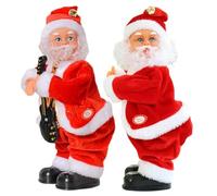 Twerking Santa avec de la Musique, 11 Pouces Danse Funny Dancing Santa avec Jouet de Noël Guitare pour décoration fête à Domicile, Pas Batterie | Figures Jouets interactifs en Peluche