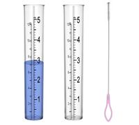 Tweruna Lot de 2 pluviomètres de rechange pour extérieur, 12,7 cm en acrylique pour cour, jardin, pelouse, terrasse, ferme, avec 1 brosse de nettoyage