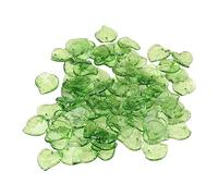 TWEW Lot de 100 breloques en acrylique avec feuilles vertes pour fabrication de boucles d'oreilles, colliers, porte-clés, bijoux