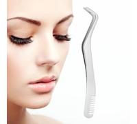Twezers de - outil de en acier inoxydable de 12 cm, pinceau d'extension de précision, applicateur de beauté incurvé, peigne de maquillage durable | Applicateur de false de coups professionne