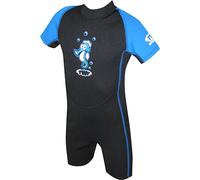 TWF Combinaison de natation Motif hippocampe Mixte Enfant, Bleu, 7-8 ans (Taille fabricant:K3)