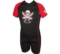 TWF Pirate Combinaison shorty de natation pour enfant , rouge - Rouge-8-9 ans (Taille fabricant :K4)
