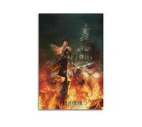 TWFSRXVWTS Final Fantasy VII Remake Poster mural décoratif sur toile pour chambre à coucher 20 x 30 cm